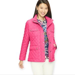 Talbots quilted snap front jacket Utility Pink Size 1X New With Tag